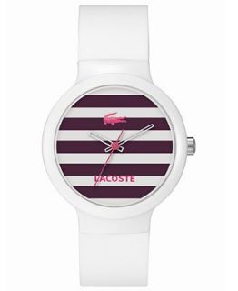 Lacoste Watch, Goa White Silicone Strap 40mm 2020028