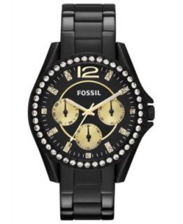 GUESS Watch, Womens Black Polycarbonate Bracelet 41mm U11622L4   All