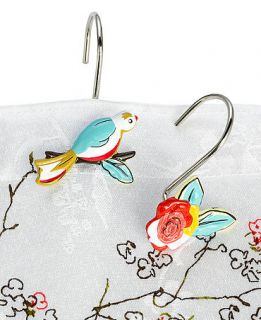 Simply Fine Bath Accessories, Chirp Shower Curtain Hooks, Set of 12