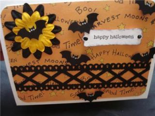 Handmade Halloween Card Stampin Up Bats Martha Stewart
