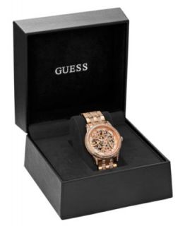 GUESS Watch, Womens Automatic Rose Gold tone Stainless Steel Bracelet