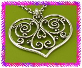 Brighton Silver Marston Heart Necklace NWTag