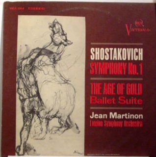 Martinon Shostakovich Sym 1 LP VG VICS 1184 Vinyl 1959 Record