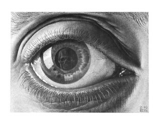 Eye M C Escher Art Poster Print