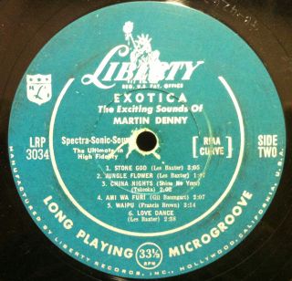 Martin Denny Exotica LP VG LRP 3034 Vinyl 1957 1st Press DG Mono