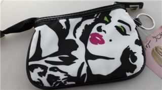 Betsey Johnson Mary Lynn Pop Cosmetic Bag Marilyn Monroe Op Art Case