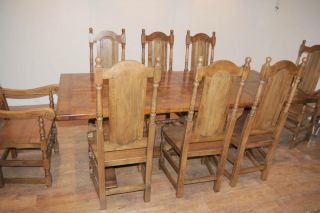 Oak Refectory Farmhouse Trestle Table Kitchen Rustic