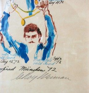 Mark Spitz 72 Olympiad by Leroy Neiman Serigraph AP Signed