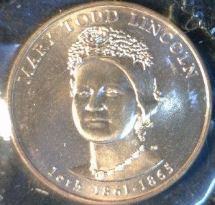 Mary Todd Lincoln US Mint First Spouse Commemorative Bronze Medal