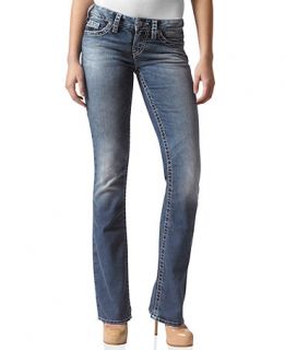 Silver Jeans Juniors Jeans, Aiko Bootcut, Medium Wash   Juniors Jeans
