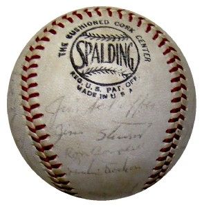 1964 Cubs Team 28 Signed Vintage ONL Baseball Ernie Banks Ron Santo