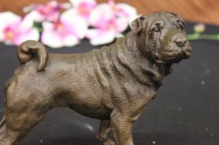 Vintage Bronze Mastiff Bulldog Pitbull Beautiful Statue Sculpture