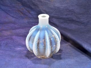 Vintage Fenton French Opalescent Feather Perfume Bottle Less Stopper