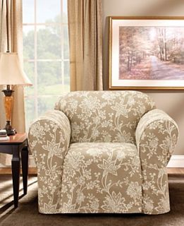 Sure Fit Slipcovers, Stretch Jacquard Damask Short Dining Chair
