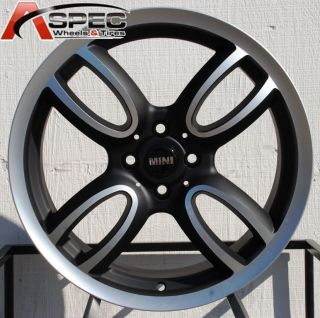 New 17x7 Matt Black Mini Cooper s Style Wheel 205 45 17 Nankang NS II