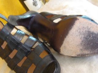 RARE Adorable Maud Frizon Brown Croco Heels Sandals 36 6 Made in Italy