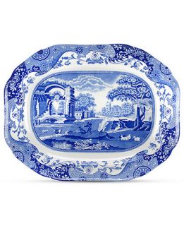 Spode Dinnerware, Blue Italian Medium Oval Platter   Serveware