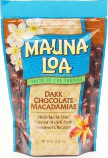 Dark Chocolate Mauna LOA Macadamia Nuts 11 oz Bag