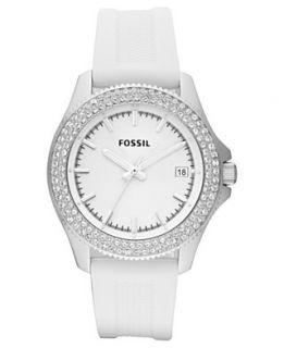 Fossil Watch, Womens Retro Traveler White Silicone Strap 36mm AM4462