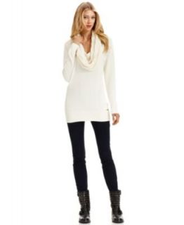 MICHAEL Michael Kors Poncho Sweater & Skinny White Jeans   Womens
