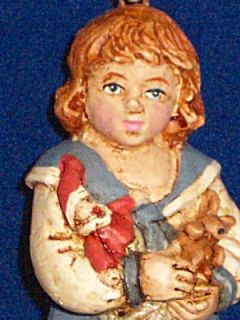 Girl Victorian Dressed w Stocking of Toys Ornament w Box Kurt S Adler