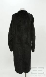 Maxstudio Black Rabbit Fur 3 4 Length Jacket Size Medium