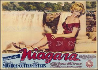 MARILYN MONROE Niagara 1953 ★ SEXY RED DRESS & SHOES Stone Wall RED