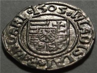 1505 HUNGARY Silver MADONNA & CHILD Denar EARLIEST COLLECTABLE ARABIC