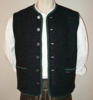 Trachten Strickgilet Strickweste gilet Du Grau GR 44 62