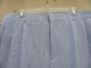 Haband Blue Cotton Seersucker Pants Sz 38S 40x 29