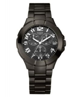 GUESS Watch, Mens Gunmetal Ion Plated Stainless Steel Bracelet 43mm