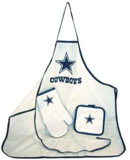 Dallas Cowboys Apron Oven Mitt Potholder Tailgate Set