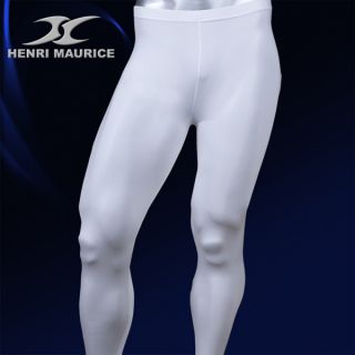 Sports Compression Skin Tights Gear Base Layer Pants White s XL