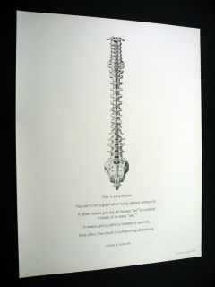 Young Rubicam Backbone in Advertising 1965 Print Ad