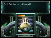 Fox McClouds pal Peppy Hare calling for aid in Star Fox 64 3D