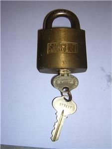 Vintage Sargent Brass Padlock with 2 Keys