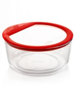 Pyrex Food Storage Container with Glass Lid, 7 Cup Round Cooking