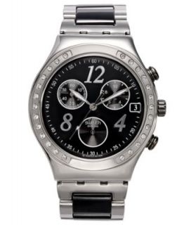 Swatch Watch, Unisex Swiss Chronograph Dreamnight Stainless Steel and