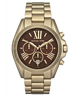 Michael Kors Watch, Womens Chronograph Bradshaw Gold Plated Stainless