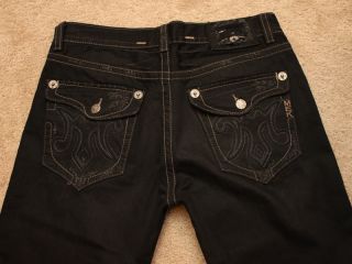 Mens Authentic MEK Denim Jeans Black 36 x 30