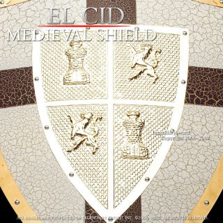Medieval Crusader Templar Knigth El CID Cross Shield Armor Wall Sword