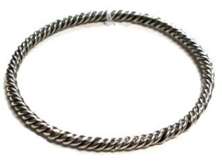 Melvin Francis – Sterling Silver Twisted Rope Bangle