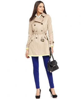 Vince Camuto Coat, Double Breasted Belted Trench   Womens Coats   