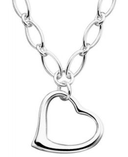 Giani Bernini Sterling Silver Necklace, Heart Tag   Necklaces