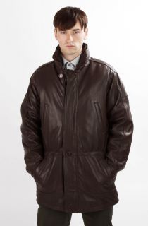 United Face Mens New 3 4 Length Classic Lambskin Leather Jacket Coat