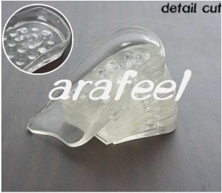 Lifts Pad Silicon Jelly Gel Increase Height Heel Insole
