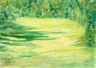 original oil painting of Oregon wilderness meadow by K. Joann Russell
