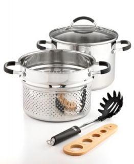 Weight Watchers Stainless Steel Pasta and Steamer Cookware, 5 Piece