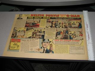 Newspaper Ad 1930s Melvin Purvis G Man Comic Book Strip Premium Cereal