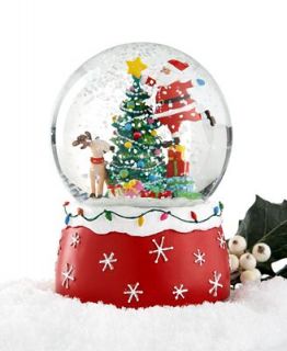 Holiday Lane Musical Snow Globe, Santa Decorating